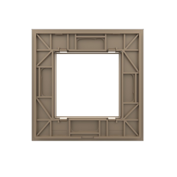 Plaque de finition en verre 1 poste – Doré Mat – Série SR