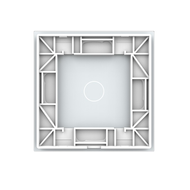 Plaque de finition en verre tactile 1 Bouton – Blanc Mat