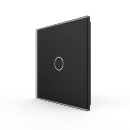 Plaque de finition en verre tactile 1 Bouton – Noir Mat