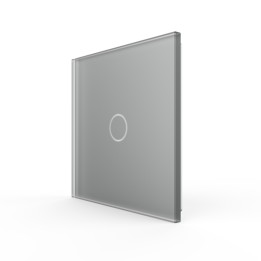 Plaque de finition en verre tactile 1 Bouton – Gris Mat