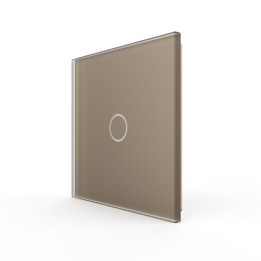 Plaque de finition en verre tactile 1 Bouton – Doré Mat