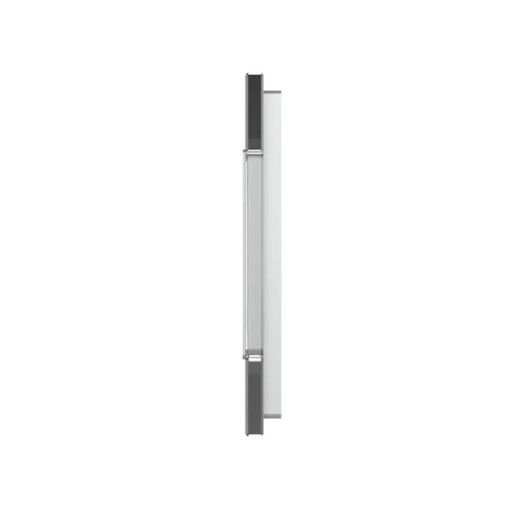 Plaque de finition en verre 2 postes – Gris Brillant