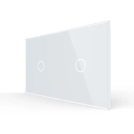 Plaque Double de finition en verre trempé – Blanc Brillant