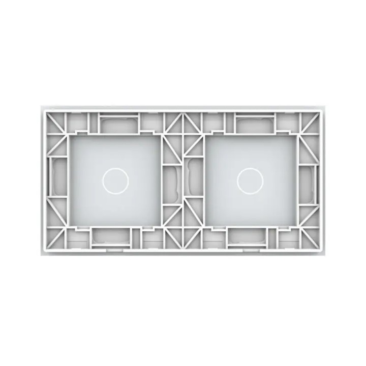 Plaque Double de finition en verre trempé – Blanc Brillant