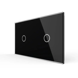 Plaque Double de finition en verre trempé – Noir Brillant