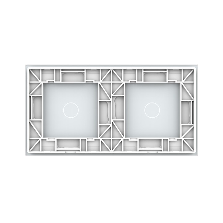 Plaque Double de finition en verre trempé – Blanc Mat