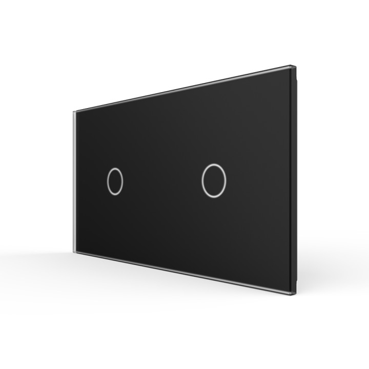 Plaque Double de finition en verre trempé – Noir Mat