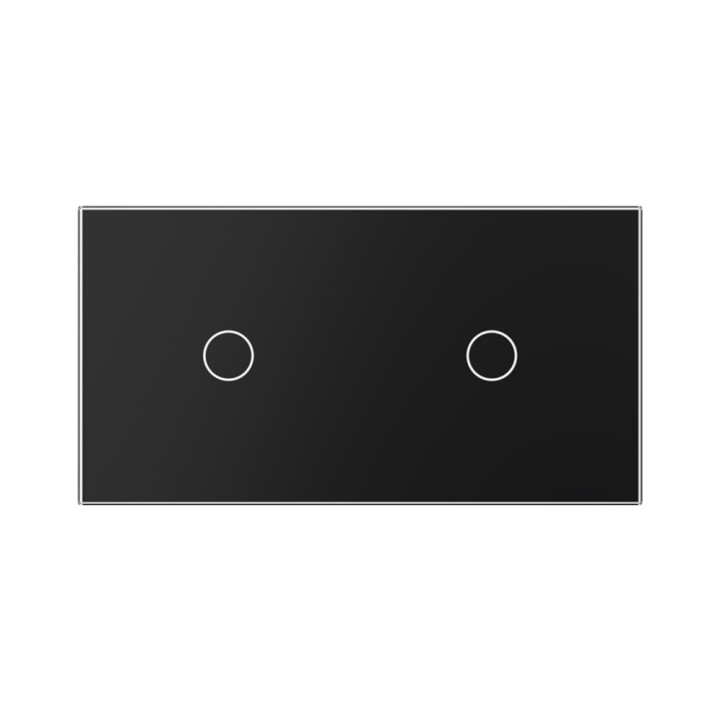 Plaque Double de finition en verre trempé – Noir Mat