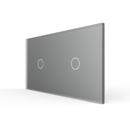 Plaque Double de finition en verre trempé – Gris Mat