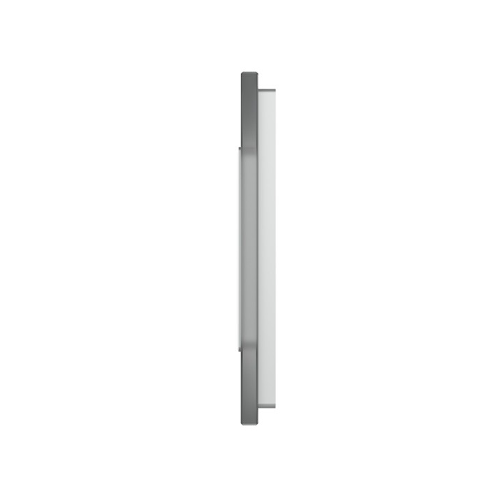 Plaque de finition en verre tactile 2 boutons + module SR – Gris Brillant