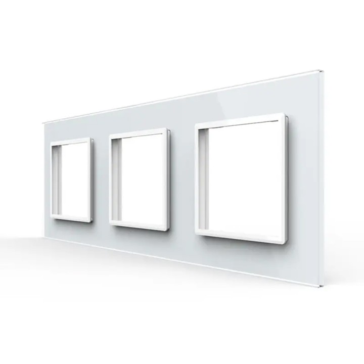 Plaque de finition en verre triple SR – Blanc Brillant