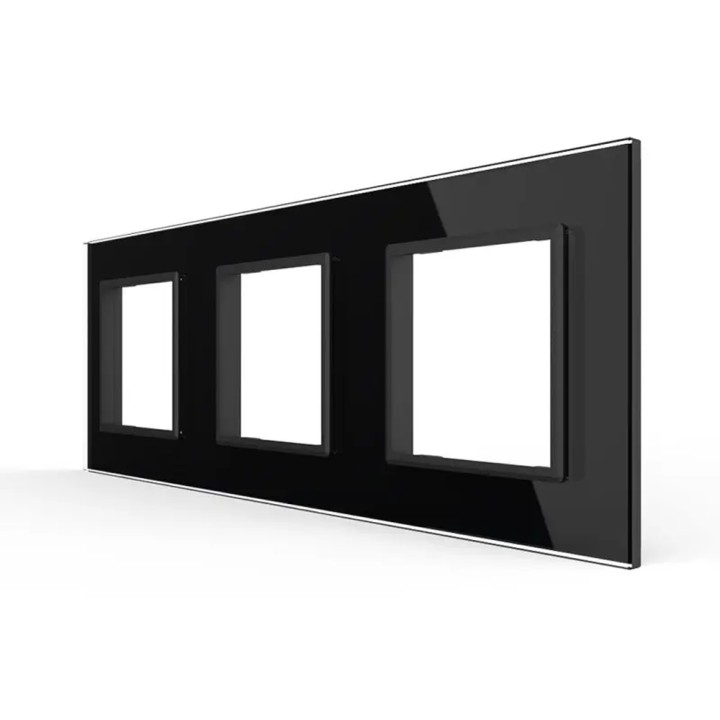 Plaque de finition en verre triple SR – Noir Brillant