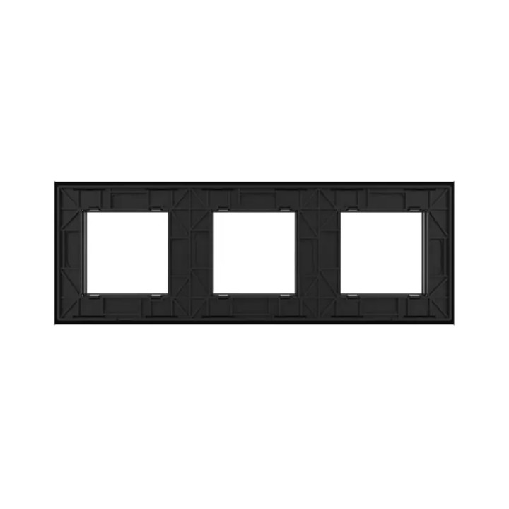 Plaque de finition en verre triple SR – Noir Brillant