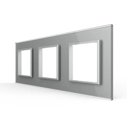 Plaque de finition en verre triple SR – Gris Brillant