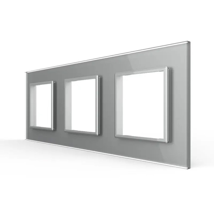 Plaque de finition en verre triple SR – Gris Brillant
