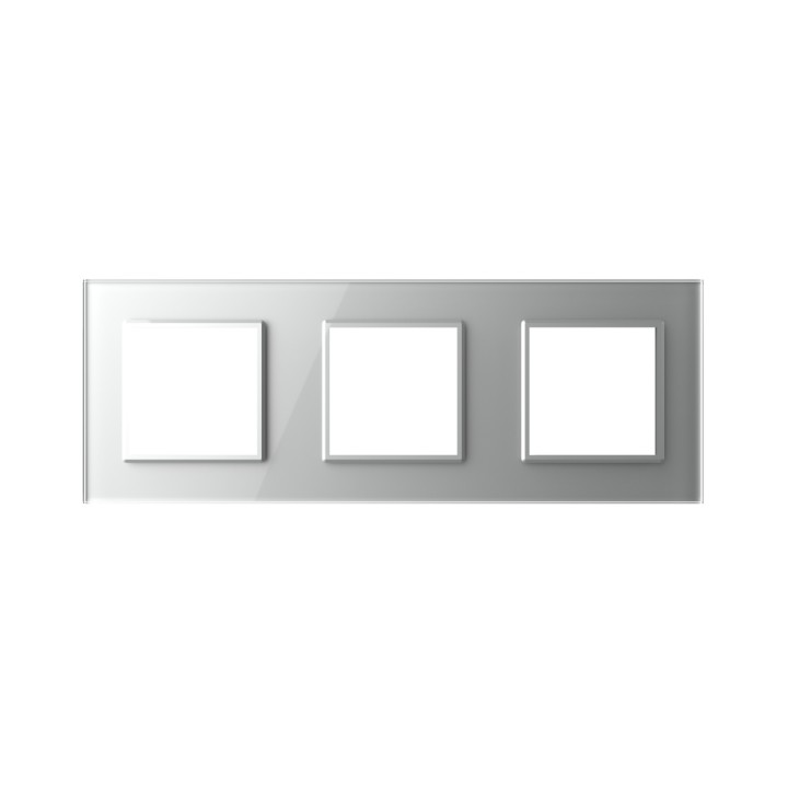 Plaque de finition en verre triple SR – Gris Brillant