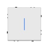 Interrupteur mécanique Poussoir 1 Bouton avec voyant lumineux – Blanc