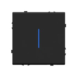Interrupteur mécanique Poussoir 1 Bouton avec voyant lumineux – Noir