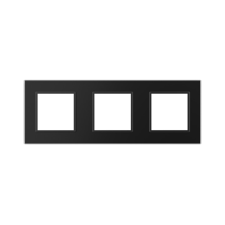 Plaque de finition en verre triple SR – Noir Mat