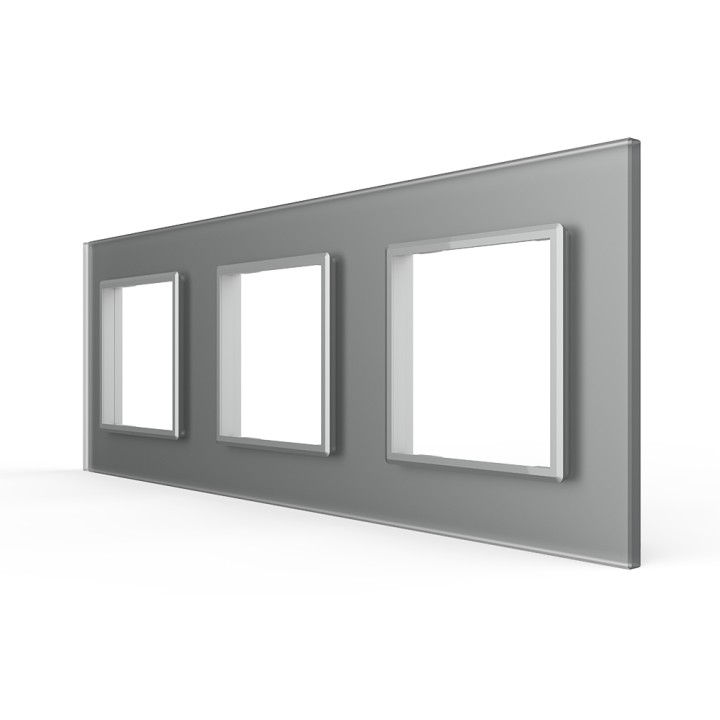 Plaque de finition en verre triple SR – Gris Mat