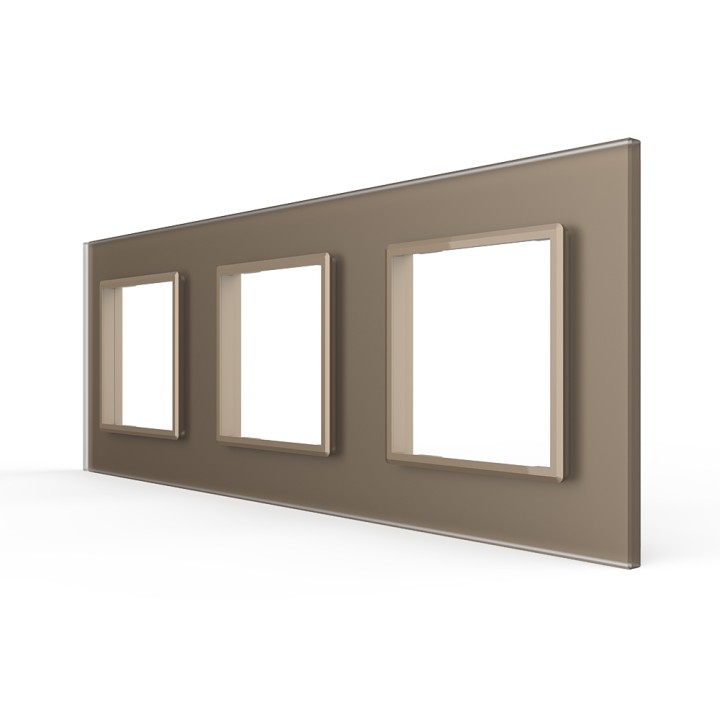 Plaque de finition en verre triple SR – Doré Mat