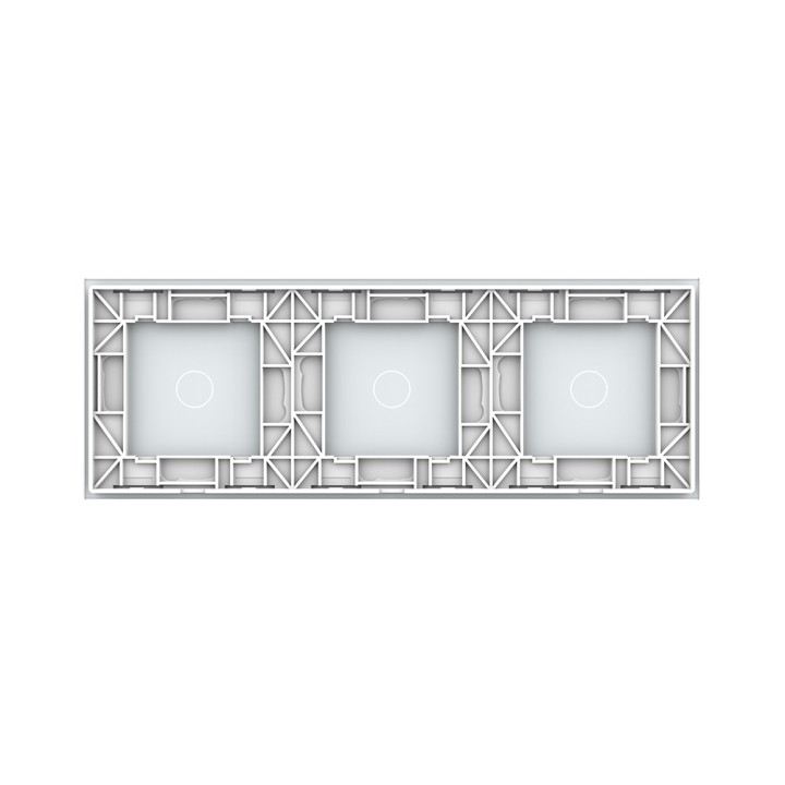 Triple Plaque de finition en verre tactile 3 circuits – Blanc Mat