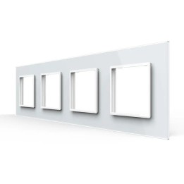 Plaque de finition en verre quadruple SR – Blanc Brillant