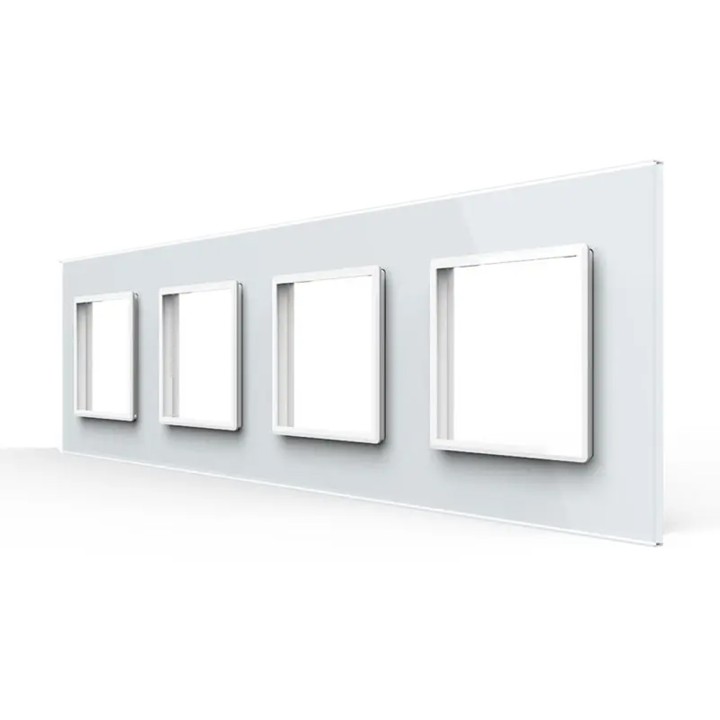 Plaque de finition en verre quadruple SR – Blanc Brillant