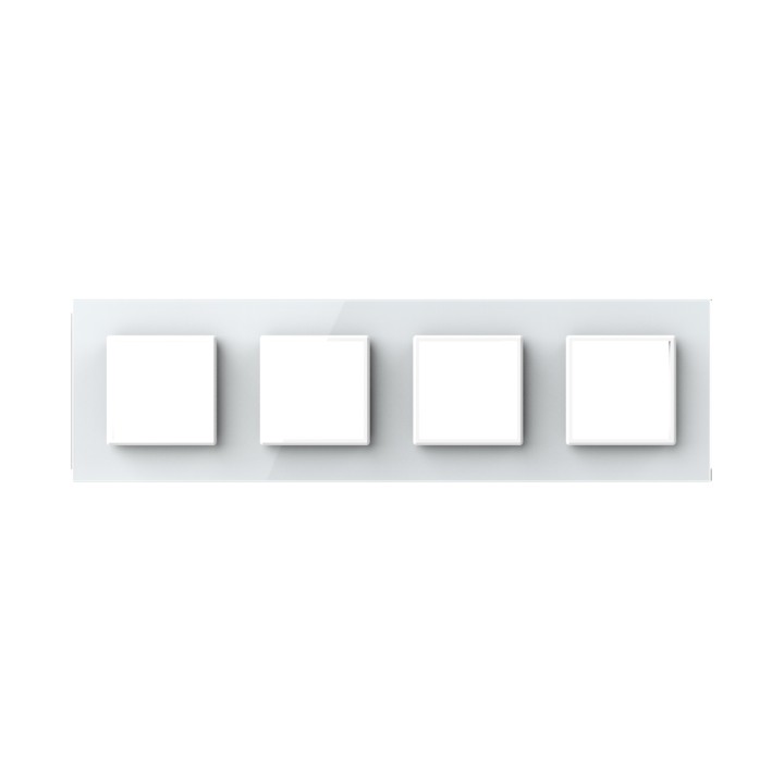 Plaque de finition en verre quadruple SR – Blanc Brillant