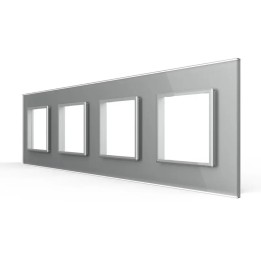 Plaque de finition en verre quadruple SR – Gris Brillant