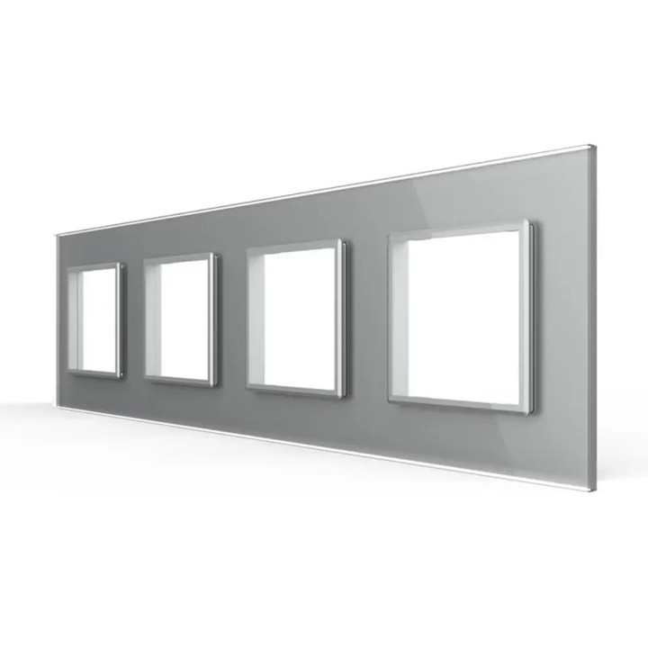 Plaque de finition en verre quadruple SR – Gris Brillant