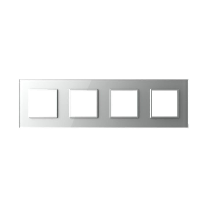 Plaque de finition en verre quadruple SR – Gris Brillant