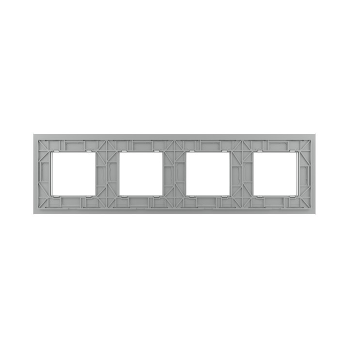 Plaque de finition en verre quadruple SR – Gris Brillant