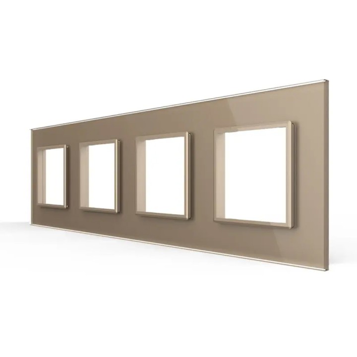 Plaque de finition en verre quadruple SR – Doré Brillant
