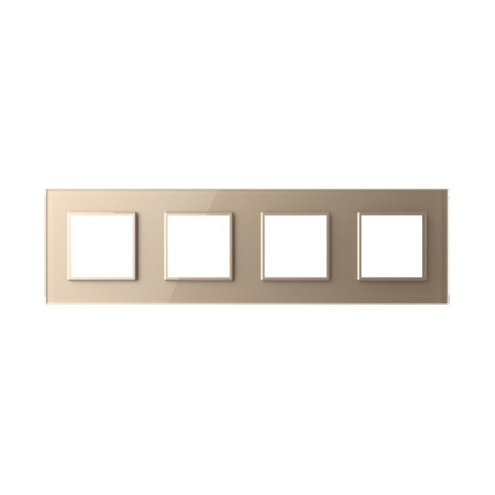 Plaque de finition en verre quadruple SR – Doré Brillant