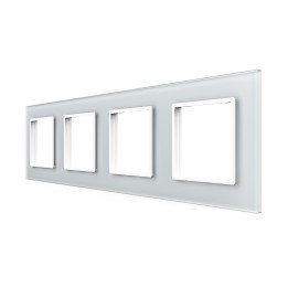 Plaque de finition en verre quadruple SR – Blanc Mat