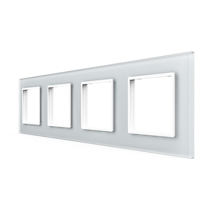 Plaque de finition en verre quadruple SR – Blanc Mat