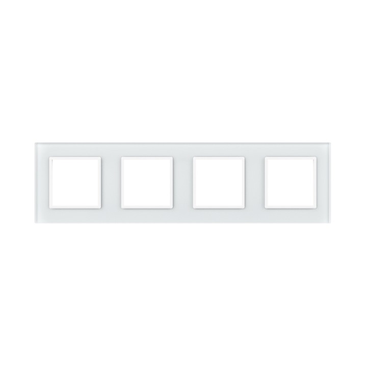 Plaque de finition en verre quadruple SR – Blanc Mat