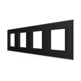 Plaque de finition en verre quadruple SR – Noir Mat
