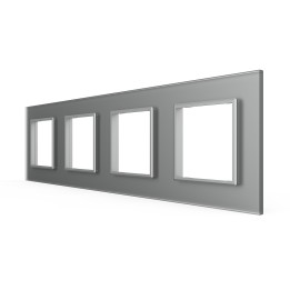 Plaque de finition en verre quadruple SR – Gris Mat