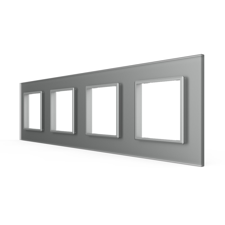 Plaque de finition en verre quadruple SR – Gris Mat