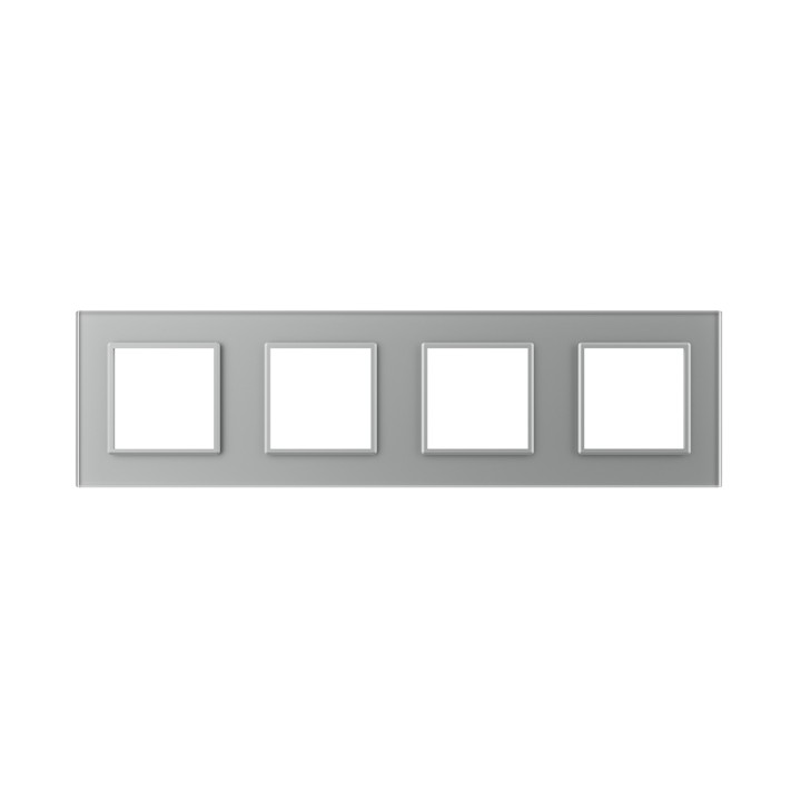 Plaque de finition en verre quadruple SR – Gris Mat