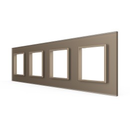 Plaque de finition en verre quadruple SR – Doré Mat