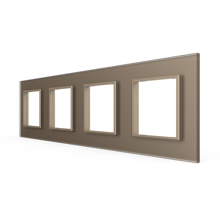 Plaque de finition en verre quadruple SR – Doré Mat